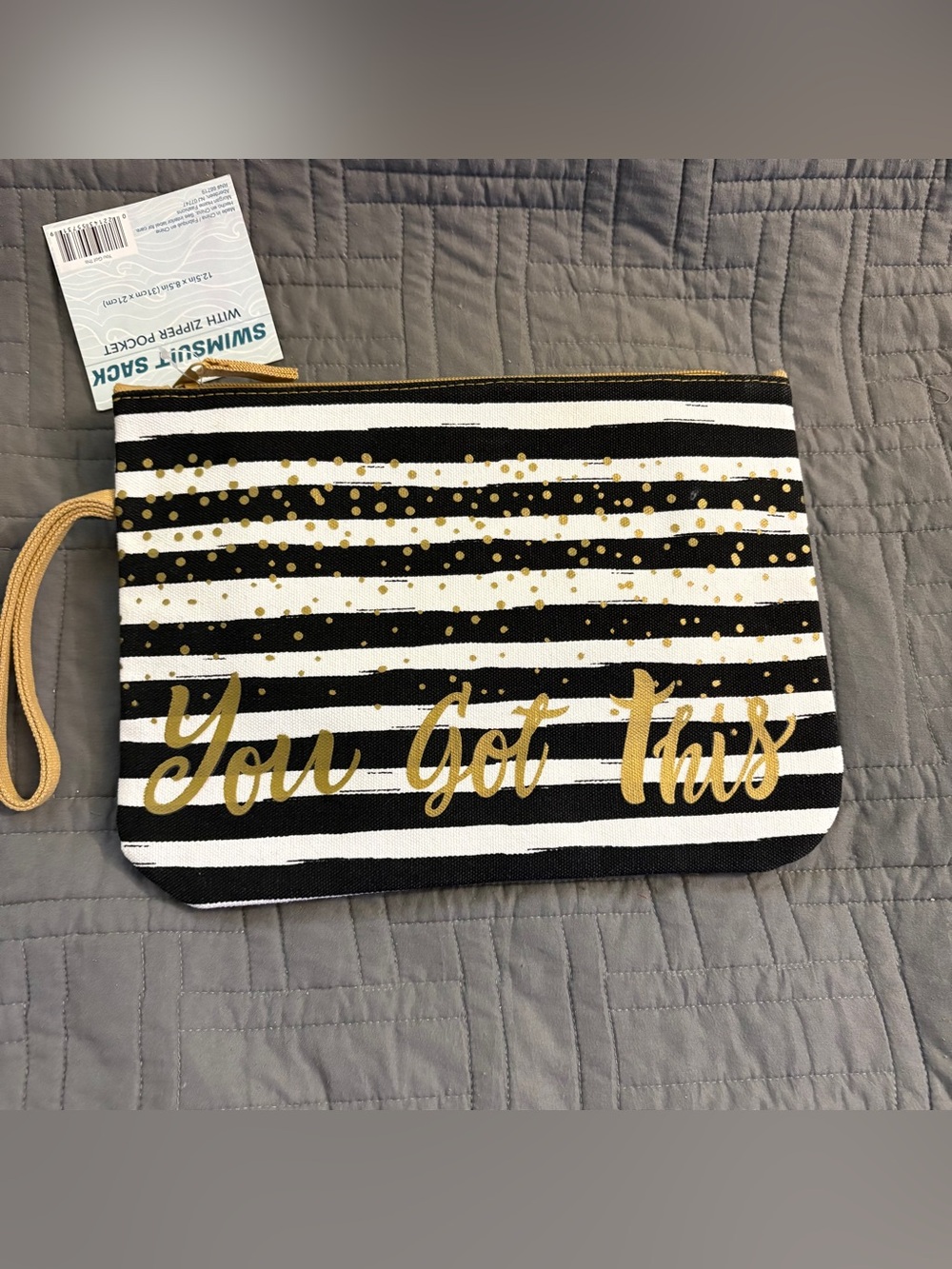 Water Resistant Beach Case Swimsuit New Stripes Polka Dots Wet/Dry Clutch Bag
